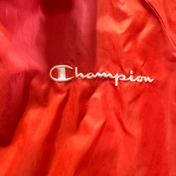 Champion Women’s Athletic Papaya Heritage Script Logo Coaches Jacket Size Medium - Picture 2 of 5